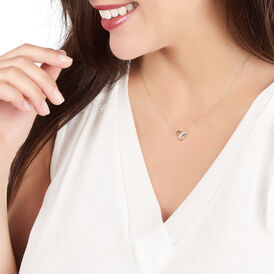 Damen Halskette Gold 375 Diamanten 0,023ct Herz - Herzketten Damen | OROVIVO