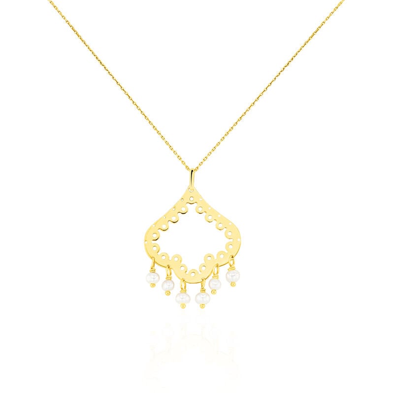 Collier Constanza Or Jaune Perle De Culture - Spannringe Damen | OROVIVO