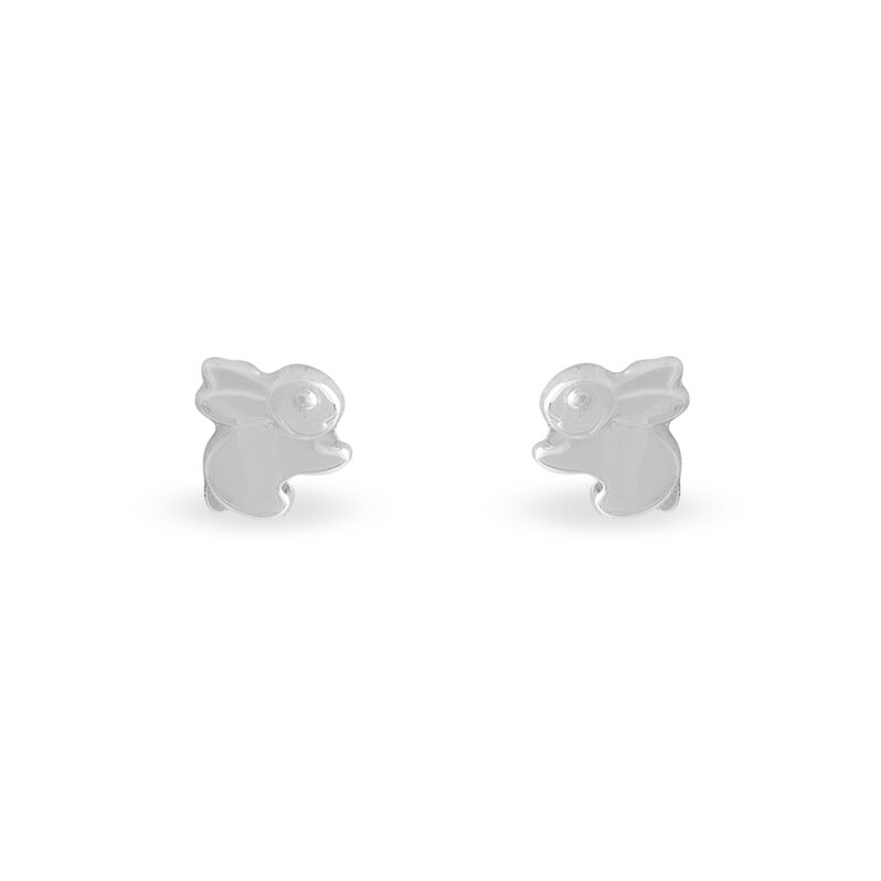 Boucles D'oreilles Puces Kellineae Or Blanc - Spannringe Kinder | OROVIVO