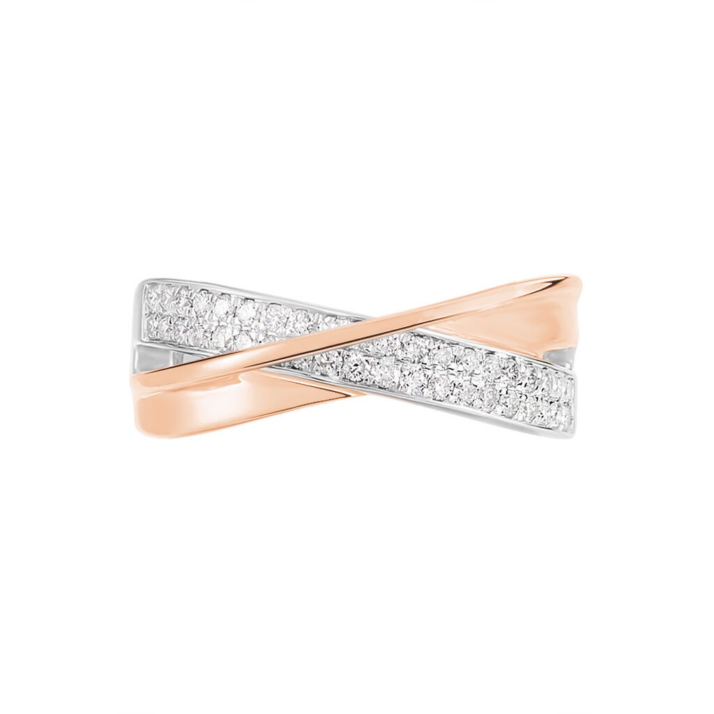 Damen Ring Gold Bicolor 750 Diamant 0,31ct  - Ringe mit Stein Damen | OROVIVO