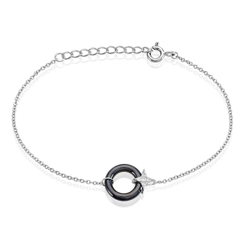 Bracelet Merelle Argent Weiss Céramique Oxyde De Zirconium - Spannringe Damen | OROVIVO