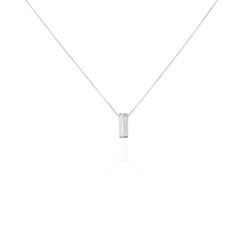 ROSSANA Damen Collier Silber 925 Zirkonia Wei&szlig; Balken - Halsketten Damen | OROVIVO