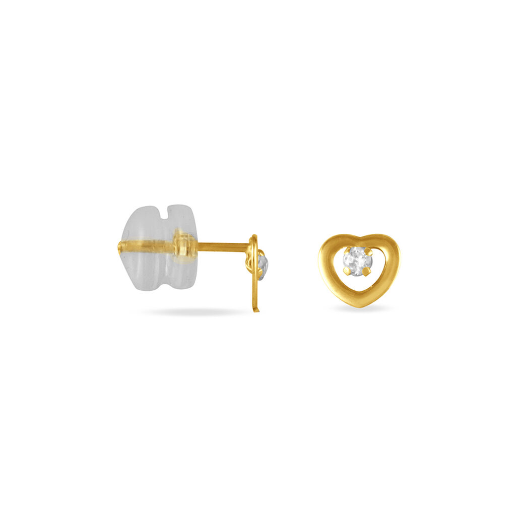 Ohrstecker Gold 375 Zirkonia Herz