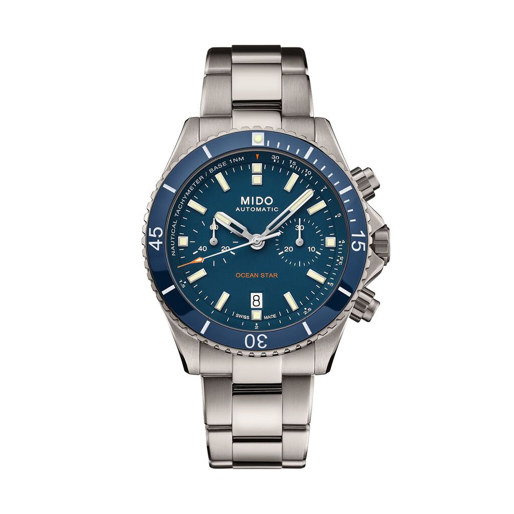 🦚 Mido Herrenuhr Ocean Star M0266274404100, Uhr ohne Stein
