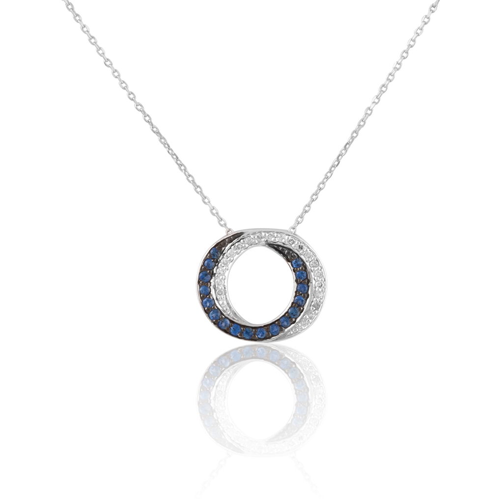 Collier Ziya Or Blanc Saphir Et Diamant - Spannringe Damen | OROVIVO