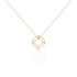 HIJA Damen Collier Silber rosevergoldet 925 Raute