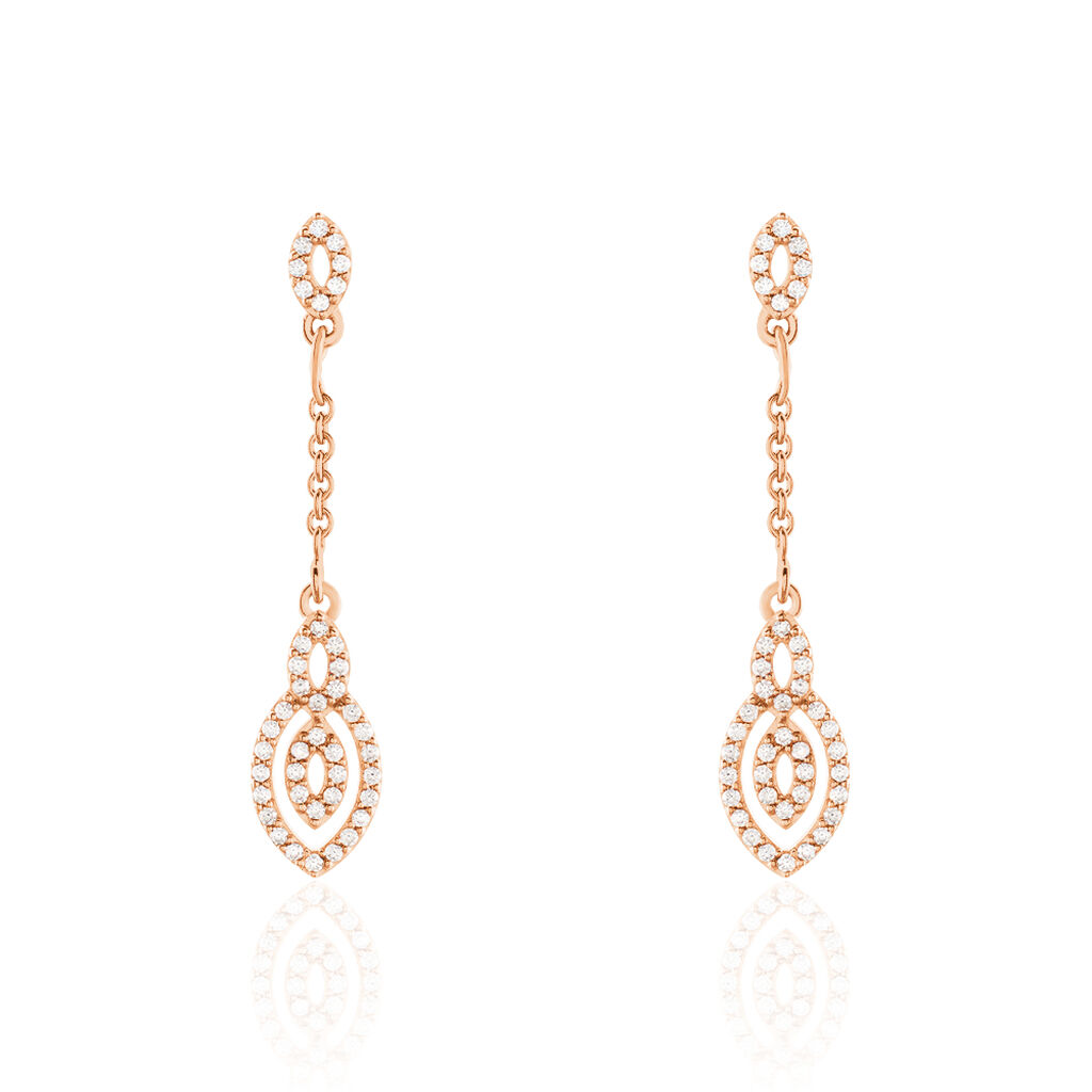 🦚 Damen Ohrhänger Messing Roségold 750 plattiert, Ohrringe Lang mit Stein 🦚 Damen Ohrhänger Messing Roségold 750 plattiert, Ohrringe Lang mit Stein