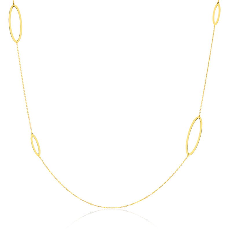 Sautoir Lisa Or Jaune Ovales - Spannringe Damen | OROVIVO