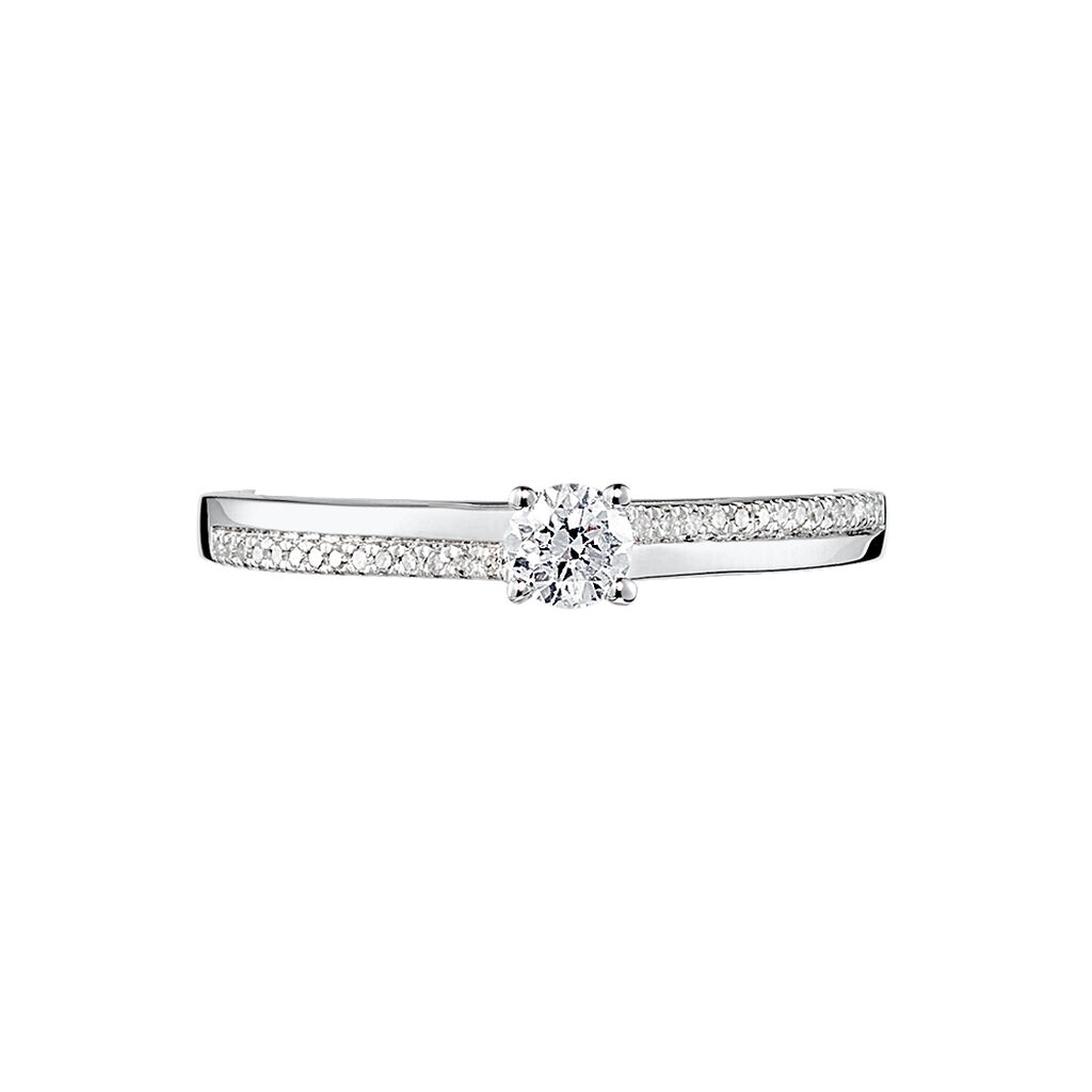 Damen Ring Weißgold 375 Diamant 0,15ct Alexandra  - Verlobungsringe Damen | OROVIVO