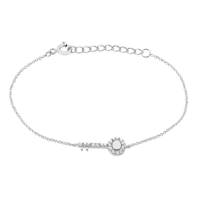 Bracelet Erinia Argent Blanc Oxyde De Zirconium - Spannringe Damen | OROVIVO