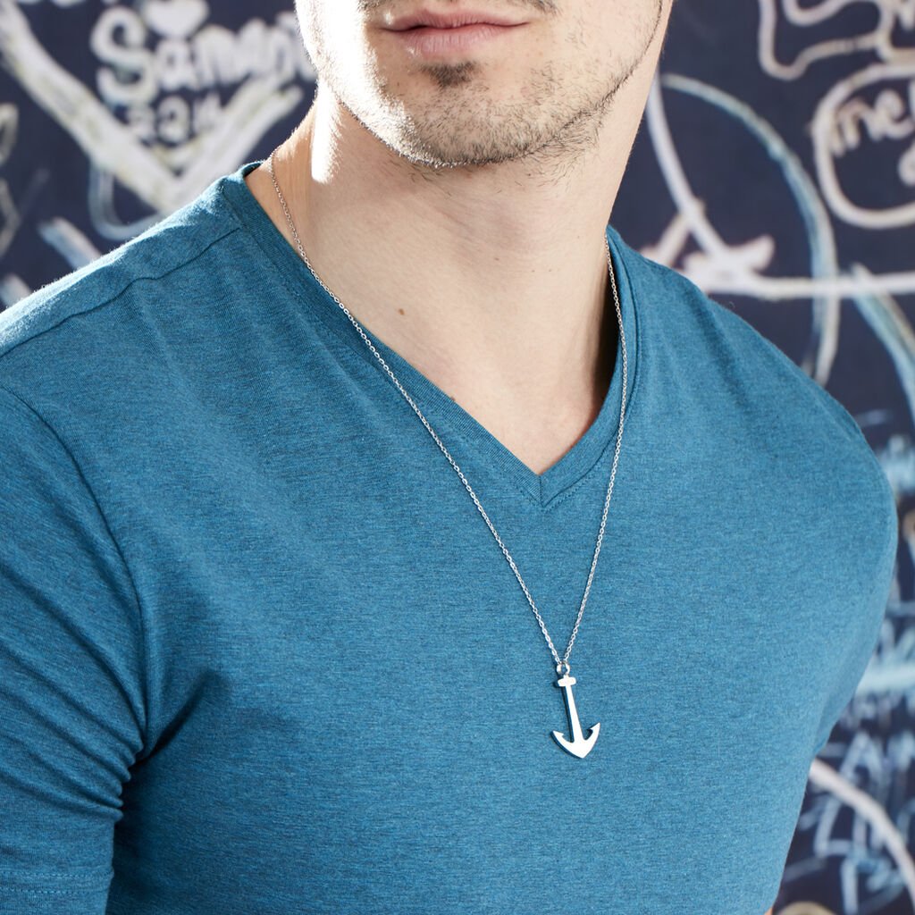 Collier Acier Blanc - Spannringe Herren | OROVIVO