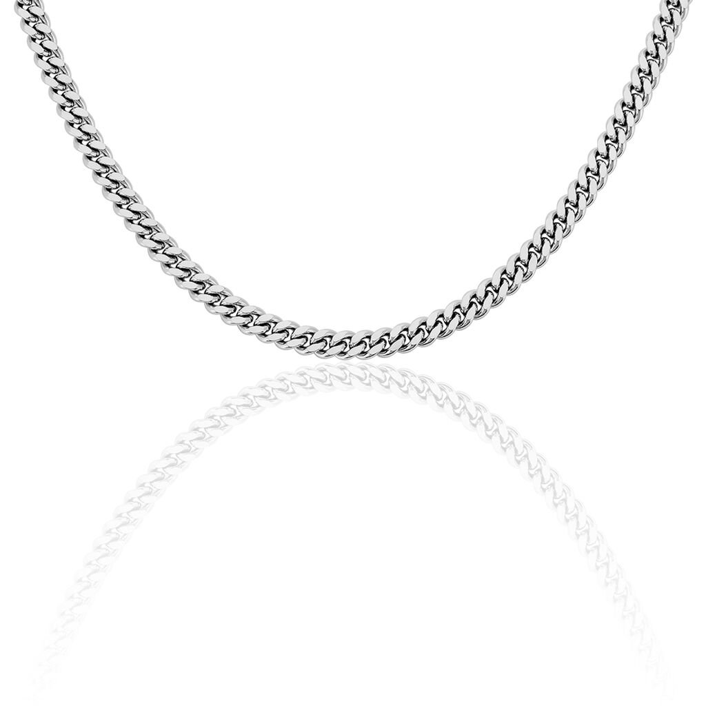 BISSER Herren Kette Edelstahl B 3 mm, Kette ohne Stein
