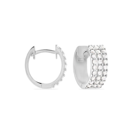 Damen Creolen Silber 925 Zirkonia - Creolen Damen | OROVIVO