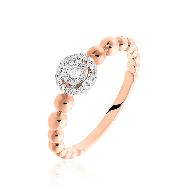 Damenring Silber 925 Rosé Vergoldet Zirkonia  - Ringe mit Stein Damen | OROVIVO
