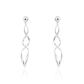 Damen Ohrstecker Lang Silber 925 Spirale Vega - Ohrstecker lang Damen | OROVIVO