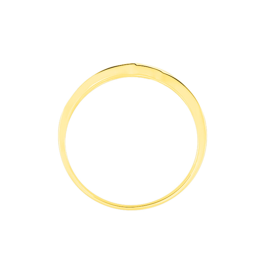 Bague Or Jaune Bandeau Oxydes - Spannringe Damen | OROVIVO