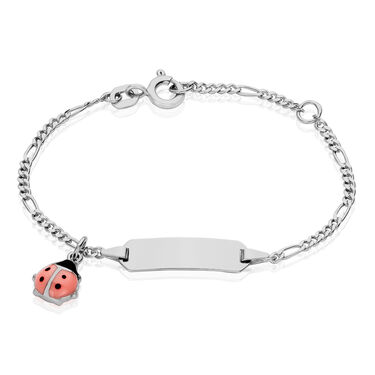 FIGARO S ID Kinder ID Armband Silber 925 Rechteckig