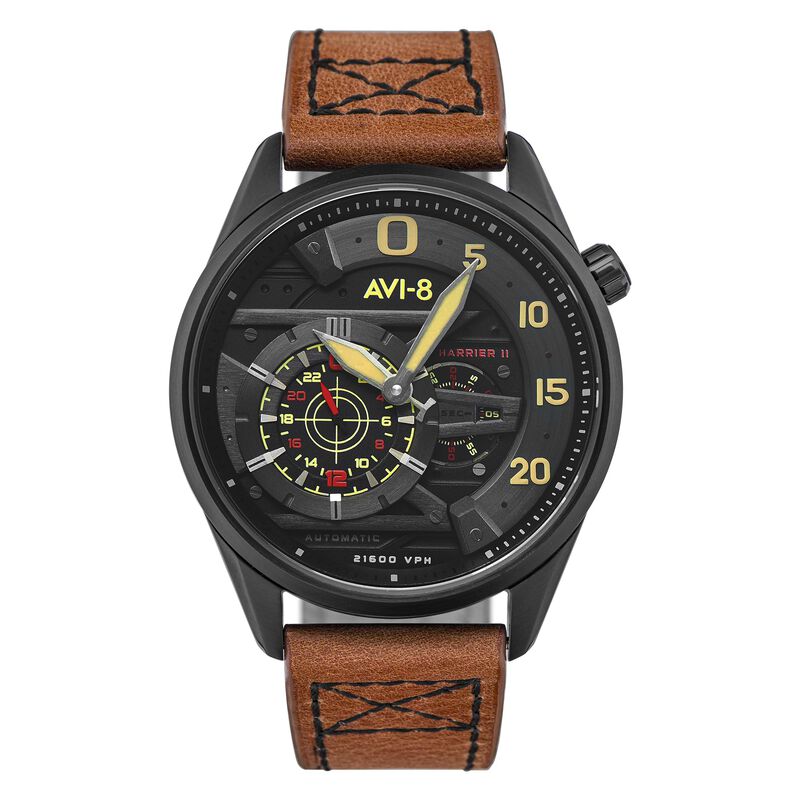Orologio Automatico Uomo AVI-8 Hawker Harrier II quadrante nero AV-4070-04-SA20 - Spannringe Herren | OROVIVO