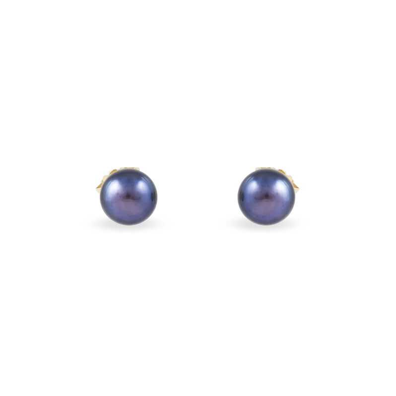 Boucles D'oreilles Puces Micaelle Teintees Or Jaune Perle De Culture - Spannringe Damen | OROVIVO