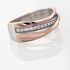 MERY Damen Ring Silber Bicolor Silber/Roségold 925 Zirkonia Weiß 0,28 ct B 4 mm