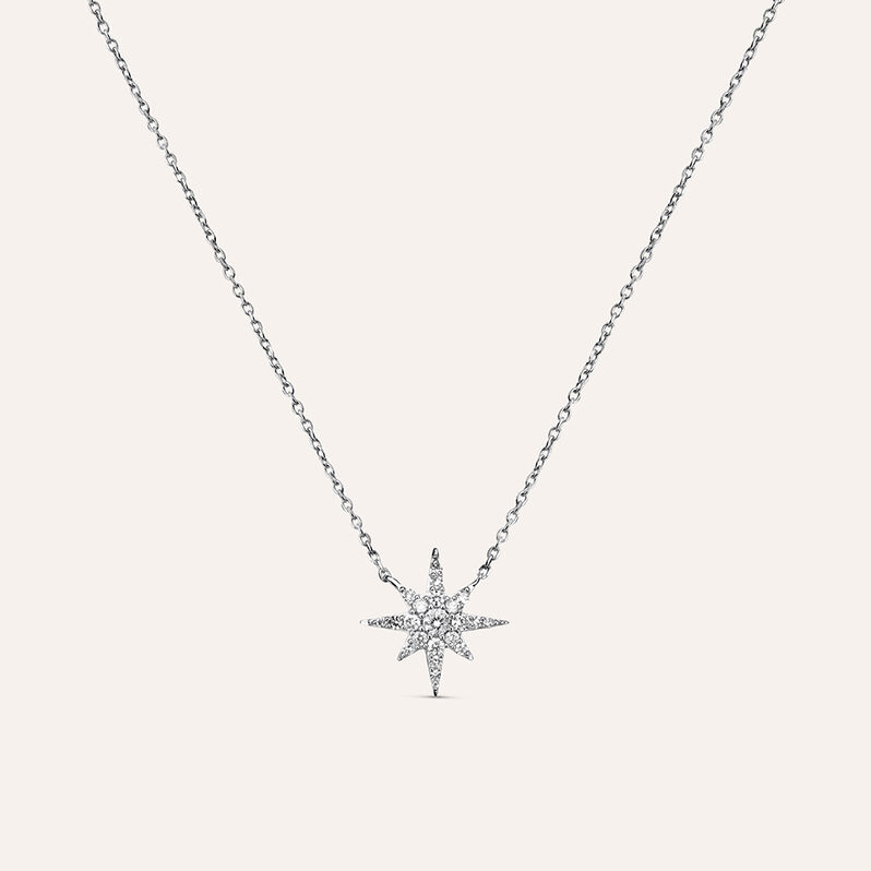 Collana Sophia Oro Bianco Diamante - Spannringe Damen | OROVIVO