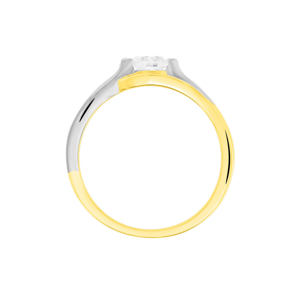 Damen Ring Gold Bicolor 375 Zirkonia  - Verlobungsringe Damen | OROVIVO