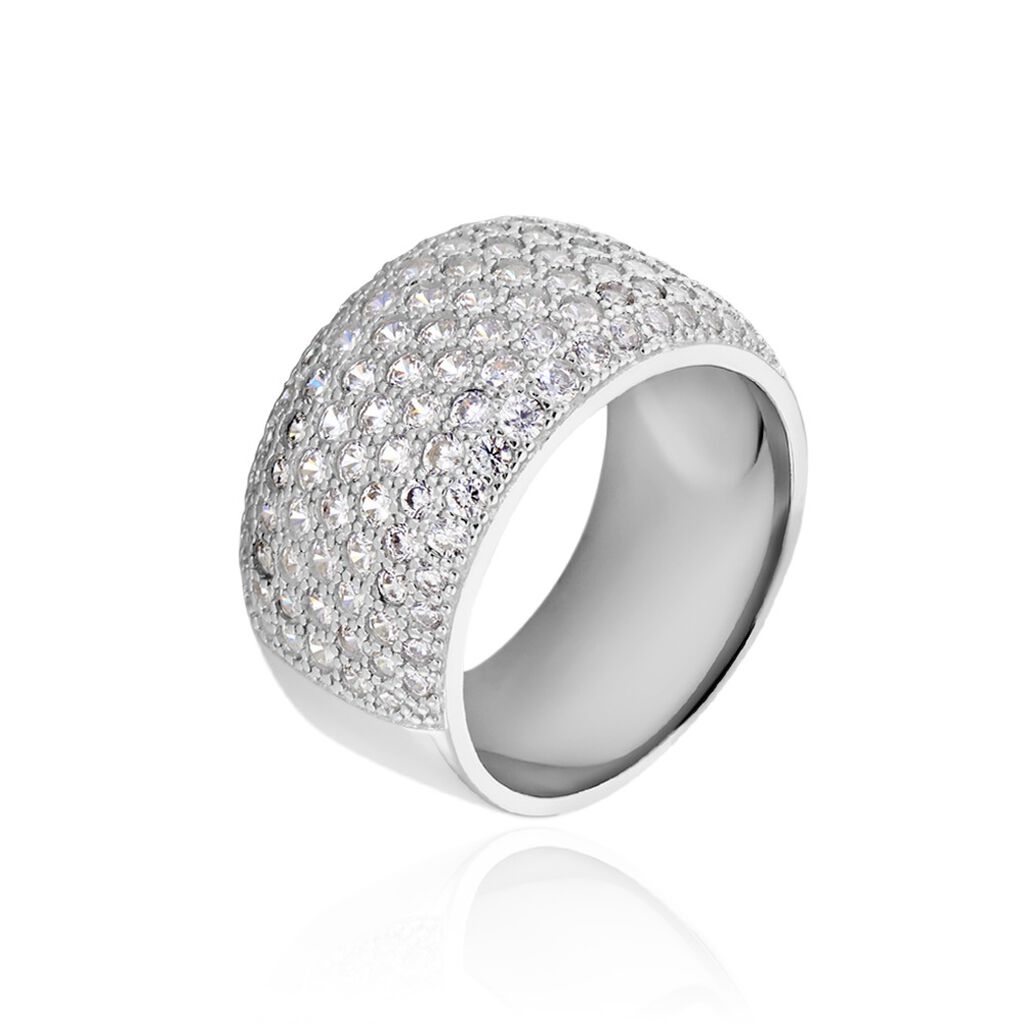 KERANA Damen Ring Silber 925 Zirkonia Wei&szlig; 1,96 ct B 11,15 mm