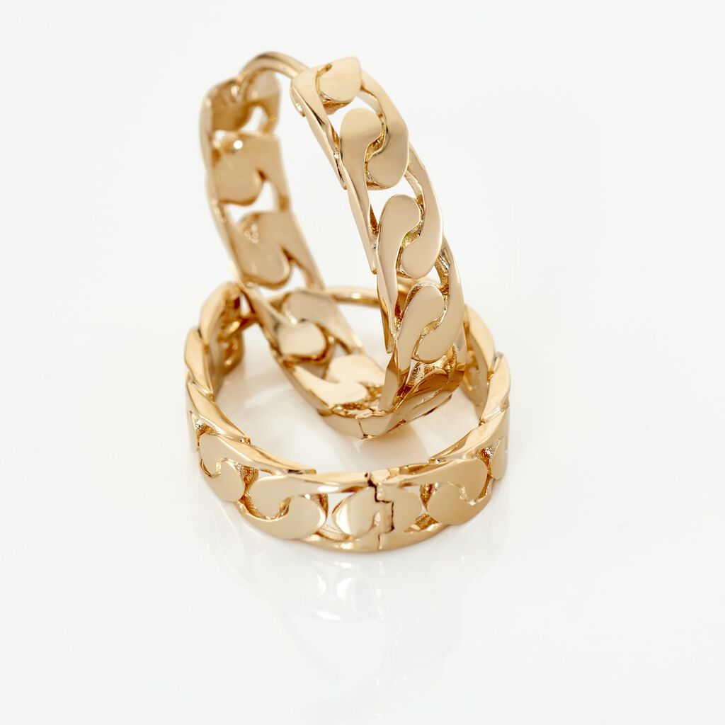 Damen Creolen Messing Gold plattiert - Creolen Damen | OROVIVO