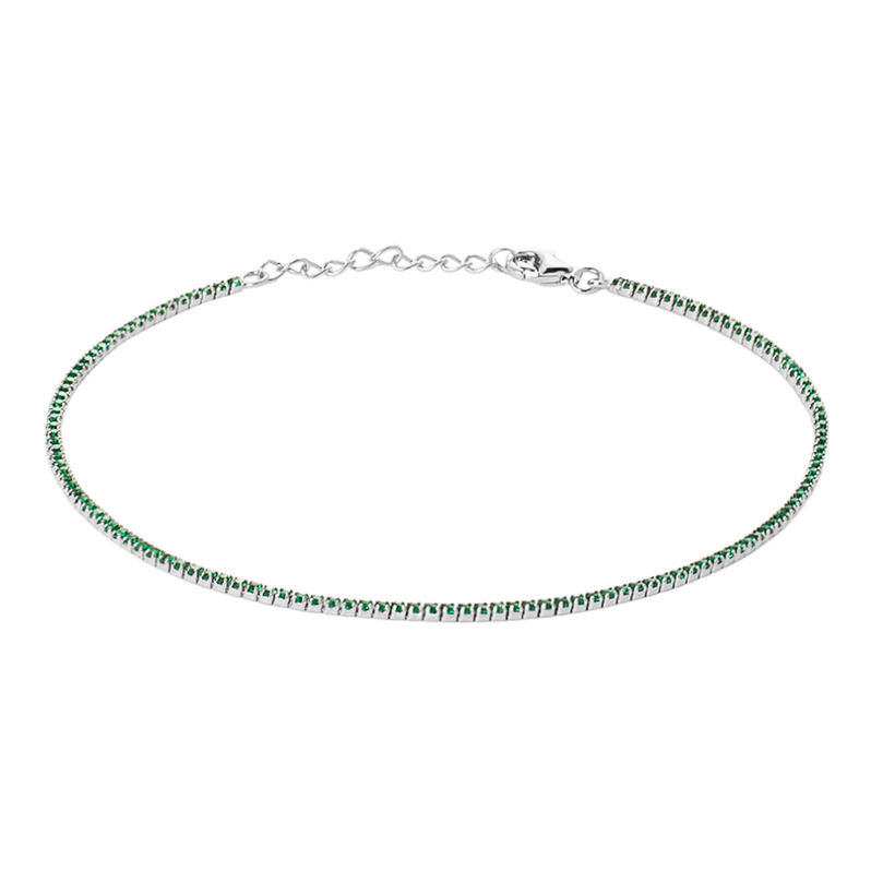 Cavigliera Silver Rainbow Argento Rodiato Cubic Zirconia - Spannringe Damen | OROVIVO