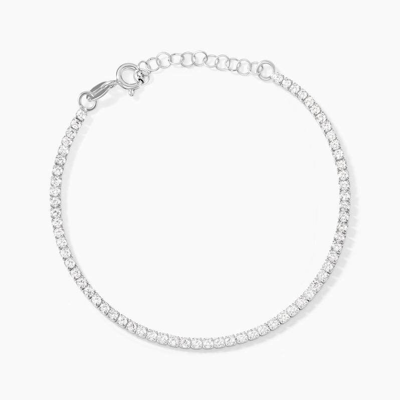 Bracelet Argent Weiss Elios Oxydes De Zirconium - Spannringe Damen | OROVIVO