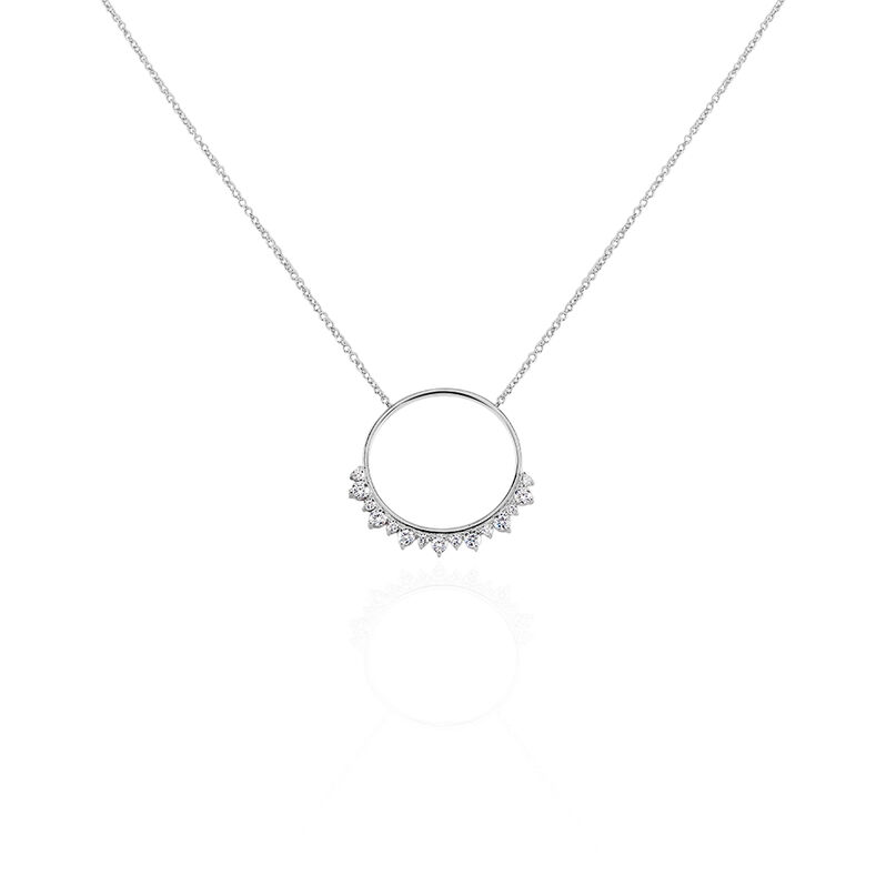 Collier Argent Rhodie Camil Forme Cercle - Spannringe Damen | OROVIVO