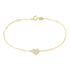 DARLEEN Damen Armband Gold 375 (9 Karat) Zirkonia Wei&szlig; Herz