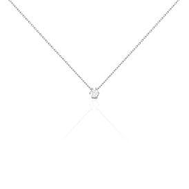 Damen Halskette Weißgold 375 Diamant 0,2ct 45cm - Ketten mit Anhänger Damen | OROVIVO
