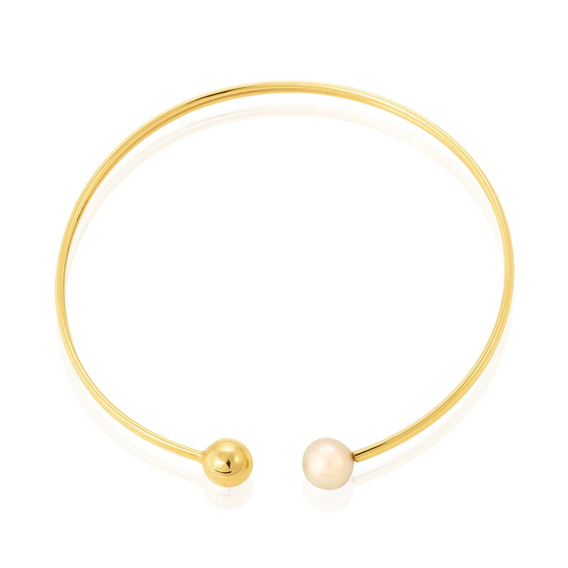Bracelet Jonc Or Perle De Culture - Spannringe Damen | OROVIVO