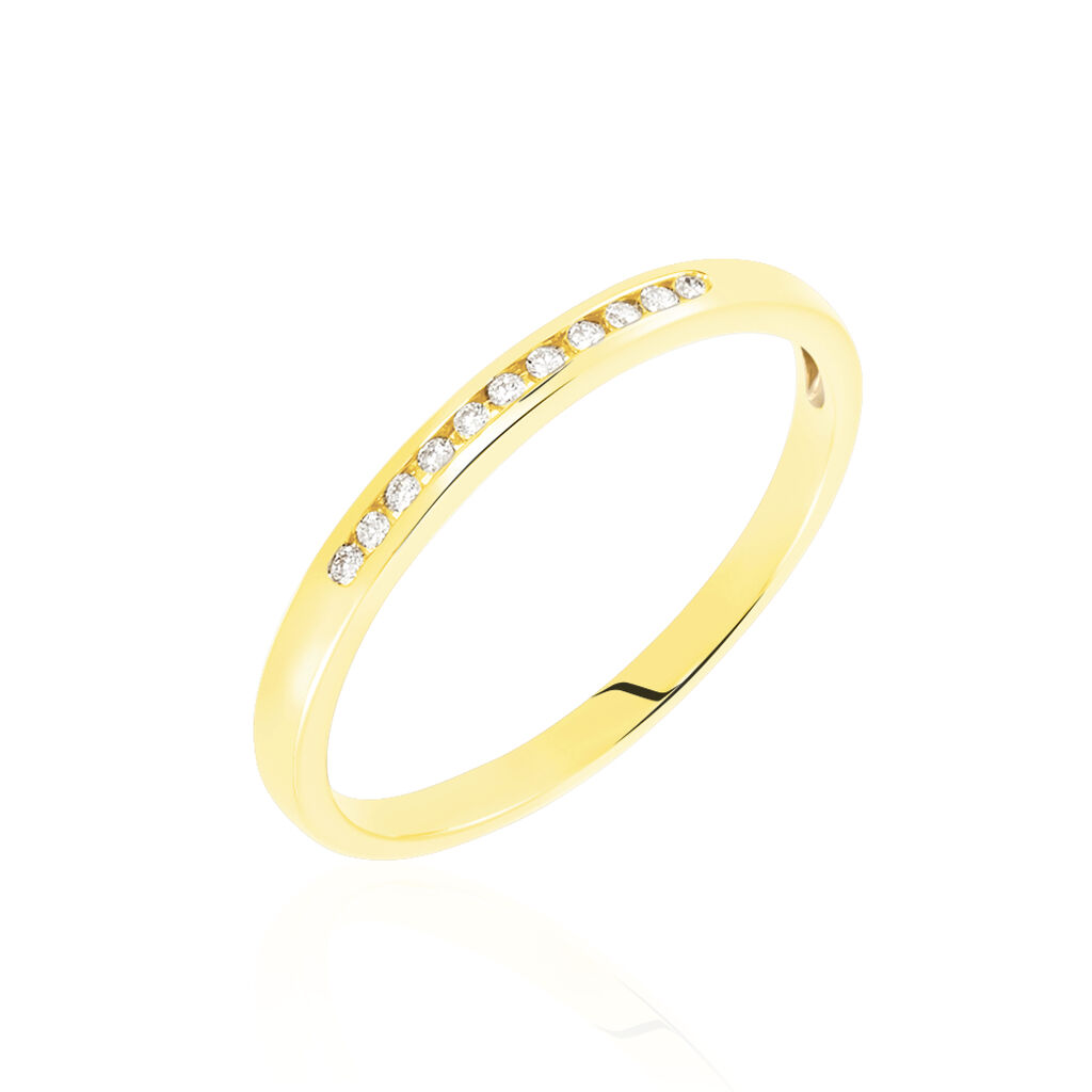 Damen Ring Gold 750 Diamant 0,06ct Memo Jata  - Eheringe mit Stein Damen | OROVIVO