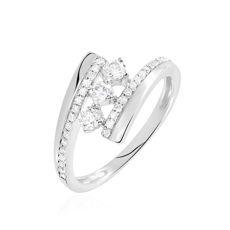 Bague Or Blanc Diamant - Spannringe Damen | OROVIVO