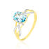 BONNIE Damen Ring Gold Bicolor 375 (9 Karat) Topas Blau 1,46 ct