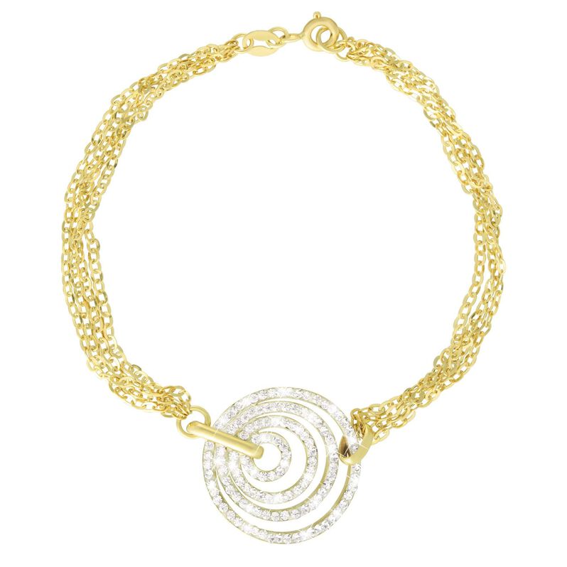 Bracciale in oro e cristalli - Spannringe Damen | OROVIVO