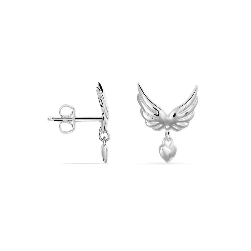 Damen Ohrstecker Silber 925 Flügel Herz - Ohrstecker Damen | OROVIVO