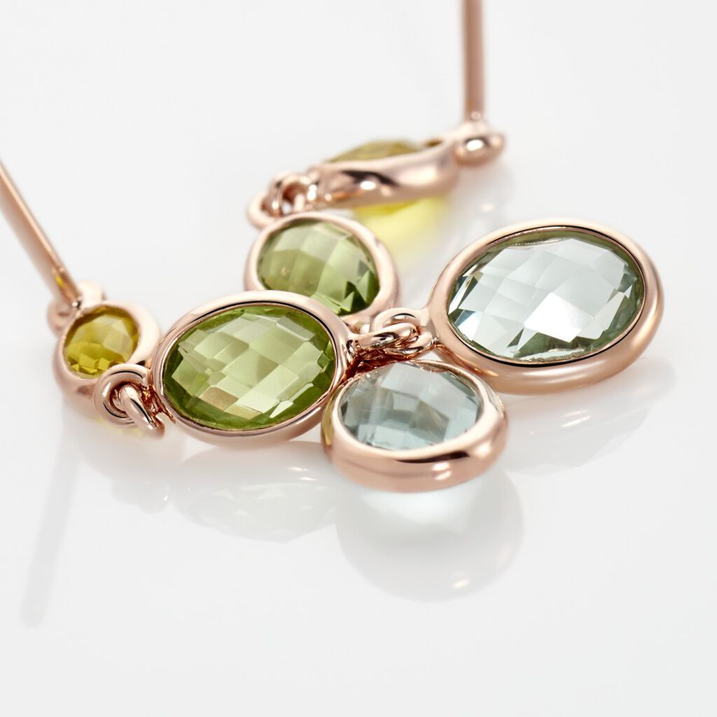 ZORNICA Damen Ohrringe Lang Silber vergoldet 925 Andere Steine Gr&uuml;n 1,9 ct