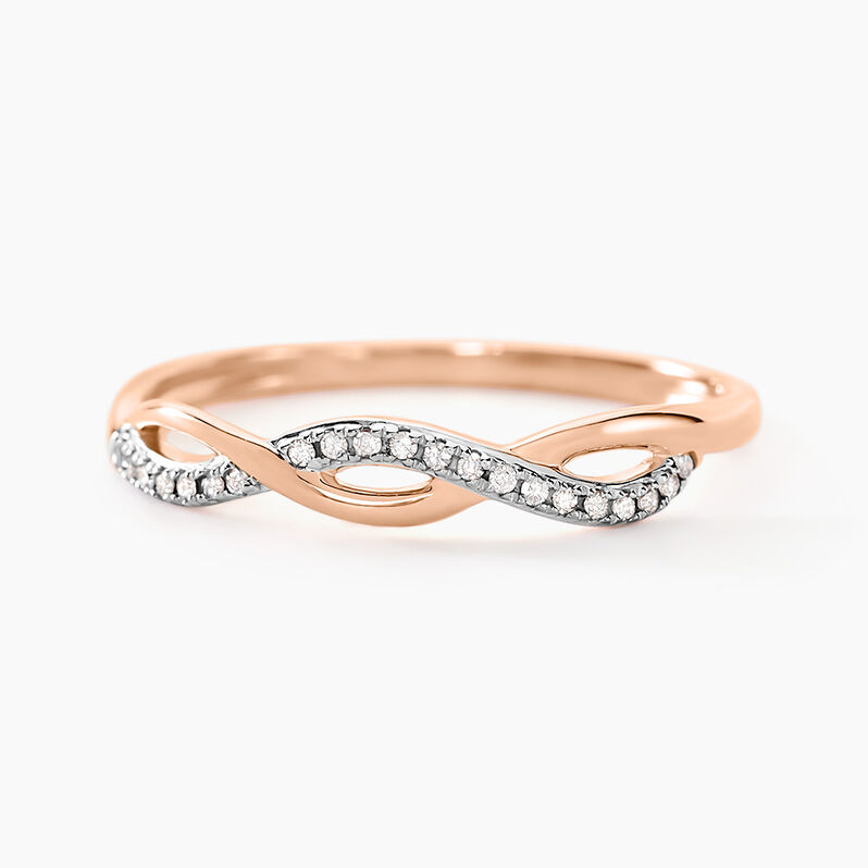 Bague Alizee Or Rose Diamant - Spannringe Damen | OROVIVO