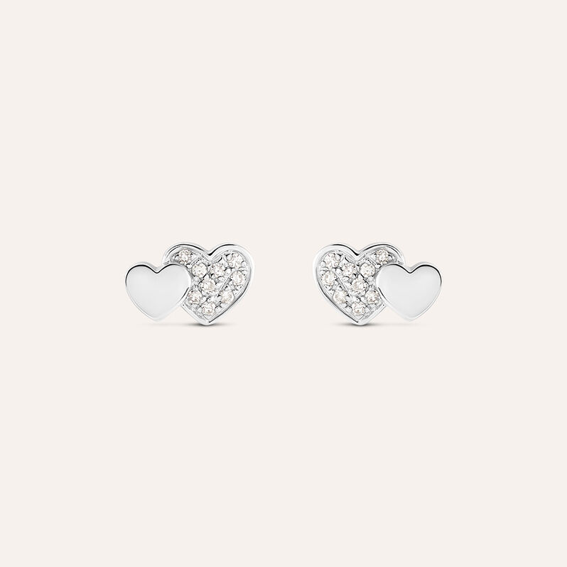 Orecchini Lobo Sophia Oro Bianco Diamante - Spannringe Damen | OROVIVO