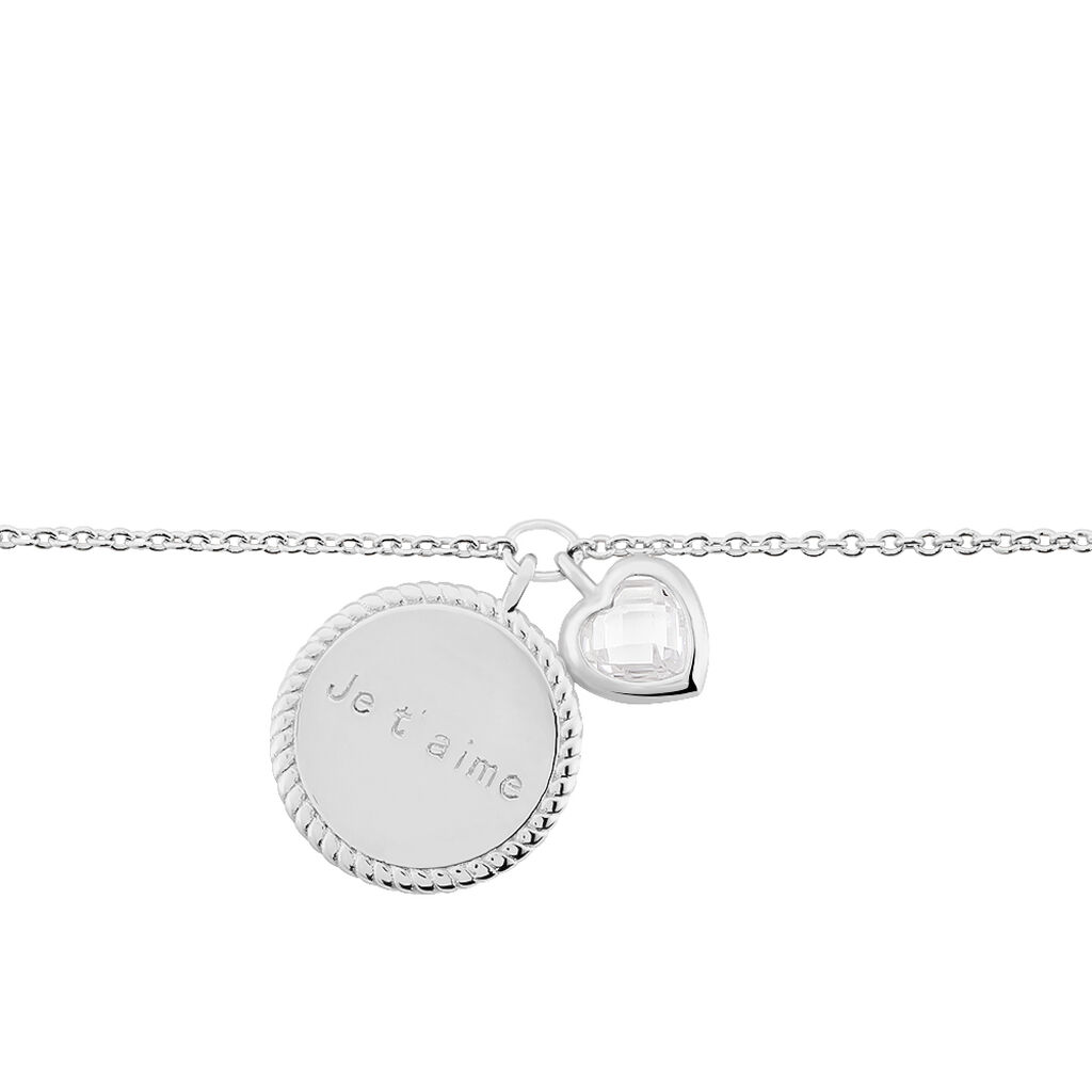 Damen Collier Silber 925 Zirkonia Kreis Botschaft Chloe 2 - Halsketten Damen | OROVIVO