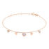 RHEA Damen Armband Rosegold 375 (9 Karat) Zirkonia Wei&szlig; 0,03 ct Herz