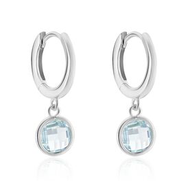 Damen Creolen Silber 925 rhodiniert Zirkonia 9mm - Creolen Damen | OROVIVO