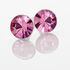 Damen Ohrstecker Silber Silber 925 Kristall Ros&eacute;