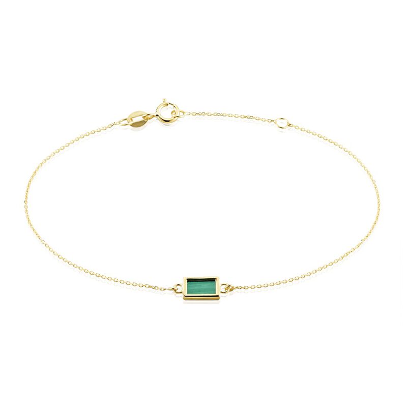 Bracelet Hallie Or Jaune Malachite - Spannringe Damen | OROVIVO