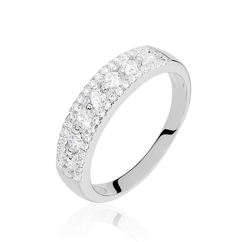 Bague Nuncia Argent Blanc Oxyde De Zirconium - Spannringe Damen | OROVIVO