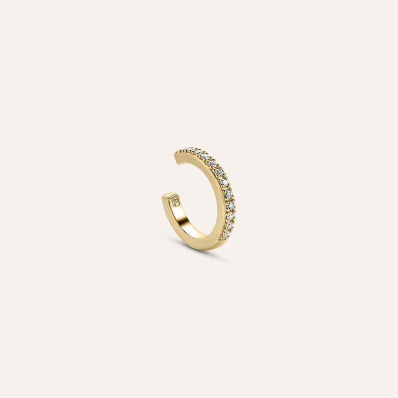 Ear Cuff Golden Dream Placcato Oro Giallo Cubic Zirconia - Spannringe Damen | OROVIVO
