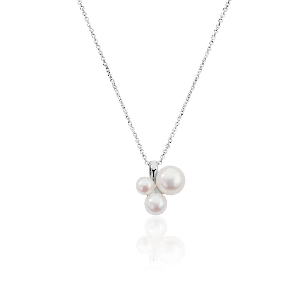 TREYA Damen Collier Silber 925 Zuchtperle Wei&szlig;er Perlmutt